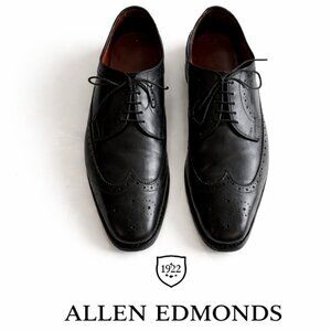 Allen Edmonds Larchmont Black Leather Oxford Wingtip Dress Shoes Size 11D